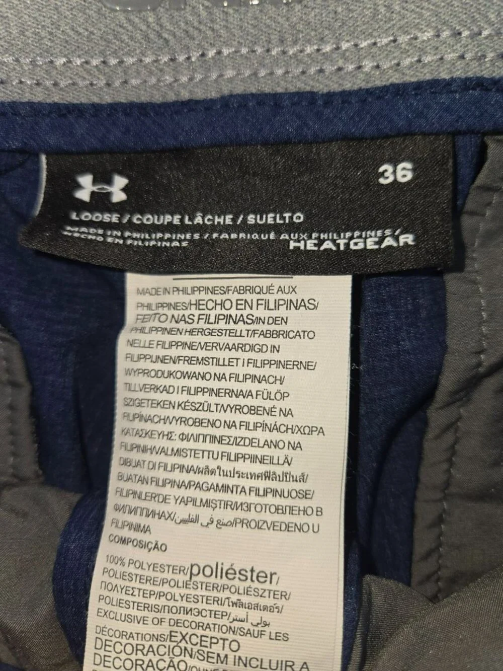 Under Armour Mens HeatGear Blue Shorts 36